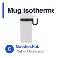 Mug isotherme à poignée personnalisable en sublimation 400 ml avec logo - Flow - Miniature 2