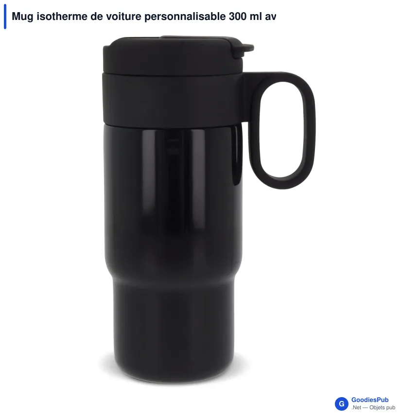 Mug isotherme de voiture personnalisable 300 ml avec logo - Flow - Image 2
