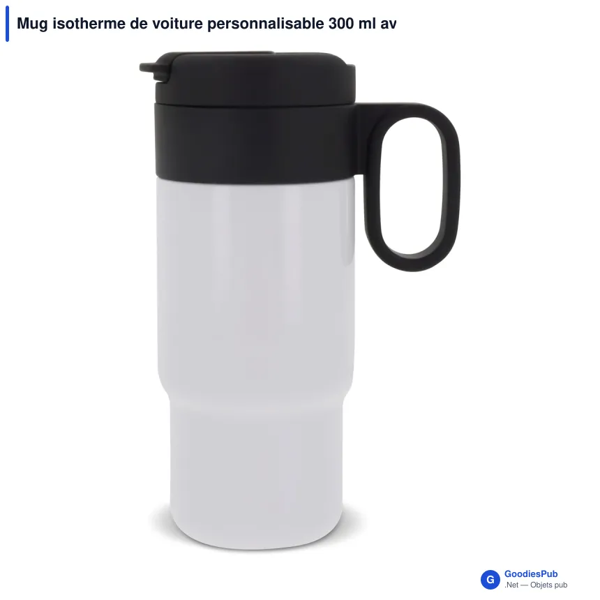Mug isotherme de voiture personnalisable 300 ml avec logo - Flow - Image 3