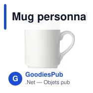 Mug personnalisable en porcelaine blanche 160 ml avec logo - Luxemburg - Miniature 2