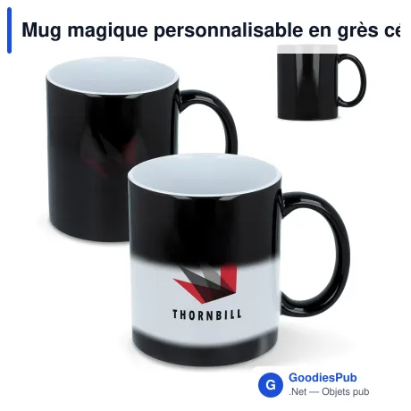 Mug magique personnalisable en grès cérame 300 ml avec logo - Oslo