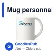 Mug personnalisable en porcelaine blanche 300 ml avec logo - Marseille EU - Miniature 1
