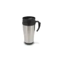 Variante Argent - Mug de voiture métallique personnalisable en inox avec logo - 350 ml