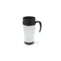 Variante Blanc mat - Mug de voiture métallique personnalisable en inox avec logo - 350 ml