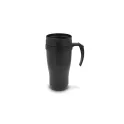 Variante Noir mat - Mug de voiture métallique personnalisable en inox avec logo - 350 ml