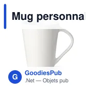 Mug personnalisable en porcelaine blanche 270 ml avec logo - Nice - Miniature 2