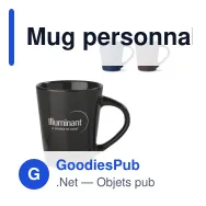 Mug personnalisable en grès cérame coloré 270 ml avec logo - Nice - Miniature 1