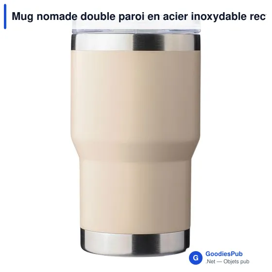 Mug nomade personnalisable en acier inoxydable recyclé - Ayenavec logo - Image 11
