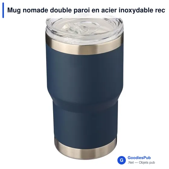 Mug nomade personnalisable en acier inoxydable recyclé - Ayenavec logo - Image 12