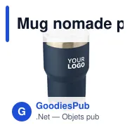 Mug nomade personnalisable en acier inoxydable recyclé - Ayenavec logo - Miniature 3