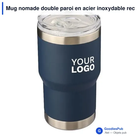 Mug nomade personnalisable en acier inoxydable recyclé - Ayenavec logo - Image 3