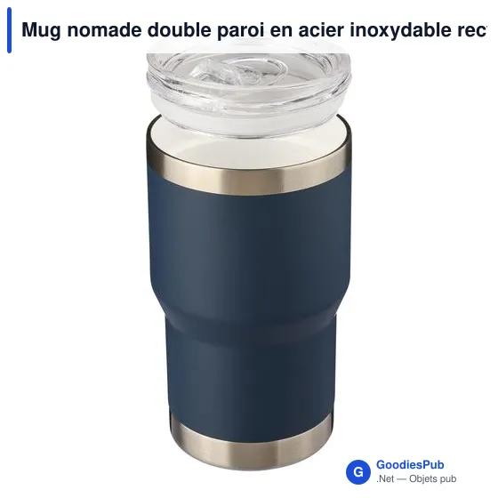 Mug nomade personnalisable en acier inoxydable recyclé - Ayenavec logo - Image 4
