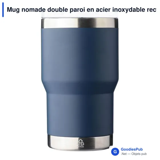 Mug nomade personnalisable en acier inoxydable recyclé - Ayenavec logo - Image 5