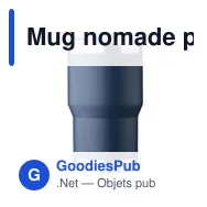 Mug nomade personnalisable en acier inoxydable recyclé - Ayenavec logo - Miniature 6