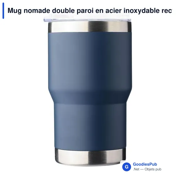 Mug nomade personnalisable en acier inoxydable recyclé - Ayenavec logo - Image 6