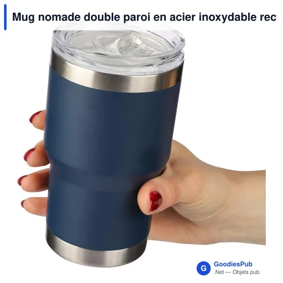 Mug nomade personnalisable en acier inoxydable recyclé - Ayenavec logo - Image 7