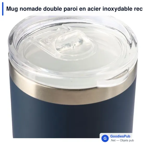 Mug nomade personnalisable en acier inoxydable recyclé - Ayenavec logo - Image 9