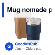 Mug nomade personnalisable en acier inoxydable recyclé - Ayenavec logo - Miniature 10