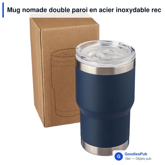 Mug nomade personnalisable en acier inoxydable recyclé - Ayenavec logo - Image 10