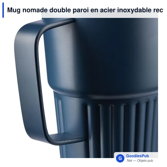 Mug nomade double paroi en acier inoxydable recyclé de 450 ml Calo - Image 11