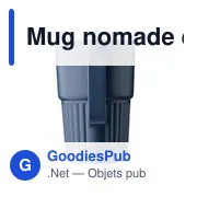 Mug nomade double paroi en acier inoxydable recyclé de 450 ml Calo - Miniature 4