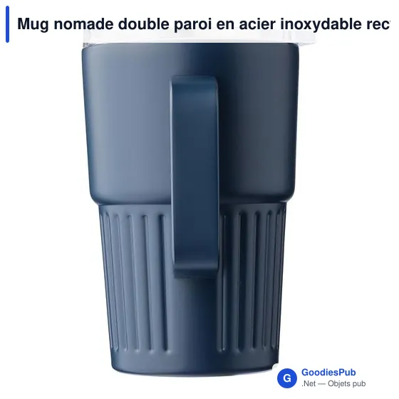 Mug nomade double paroi en acier inoxydable recyclé de 450 ml Calo - Image 4