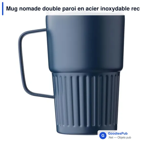 Mug nomade double paroi en acier inoxydable recyclé de 450 ml Calo - Image 5