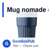 Mug nomade double paroi en acier inoxydable recyclé de 450 ml Calo - Miniature 6