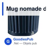 Mug nomade double paroi en acier inoxydable recyclé de 450 ml Calo - Miniature 9