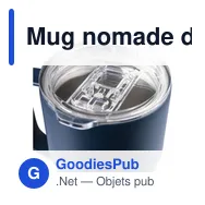 Mug nomade double paroi en acier inoxydable recyclé de 450 ml Calo - Miniature 10