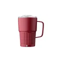 Variante bordeaux - Mug nomade double paroi en acier inoxydable recyclé de 450 ml Calo