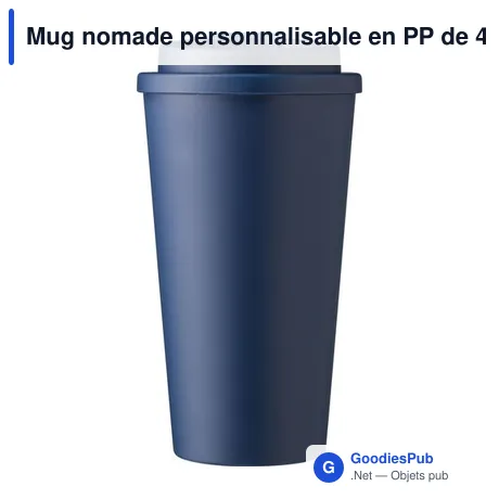 Mug nomade personnalisable en PP de 475 ml avec logo - Mackenzie