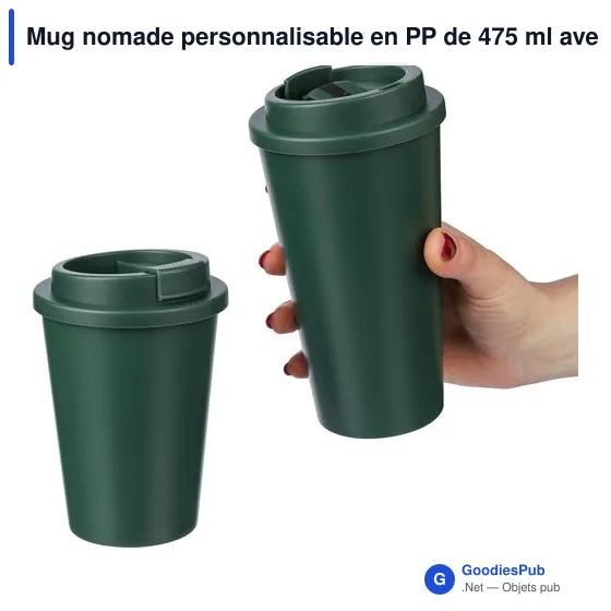 Mug nomade personnalisable en PP de 475 ml avec logo - Mackenzie - Image 12