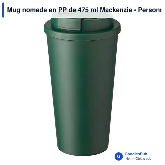 Mug nomade personnalisable en PP de 475 ml avec logo - Mackenzie - Image 3