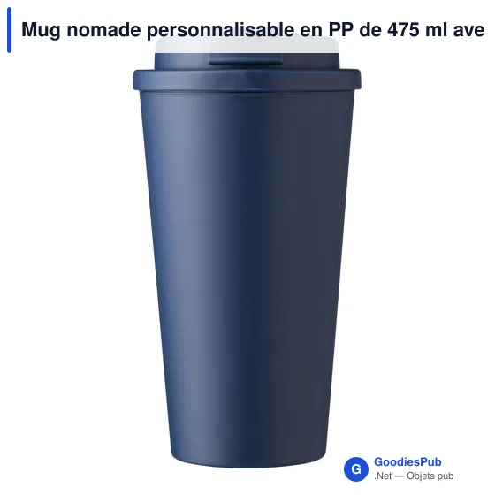 Mug nomade personnalisable en PP de 475 ml avec logo - Mackenzie - Image 5