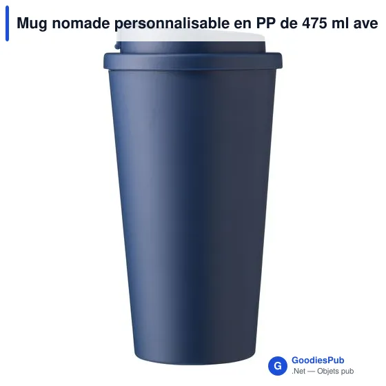 Mug nomade personnalisable en PP de 475 ml avec logo - Mackenzie - Image 6