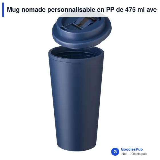 Mug nomade personnalisable en PP de 475 ml avec logo - Mackenzie - Image 7