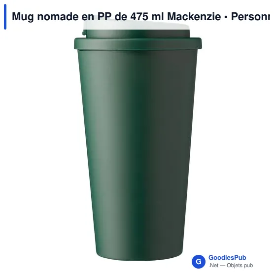 Mug nomade personnalisable en PP de 475 ml avec logo - Mackenzie - Image 9