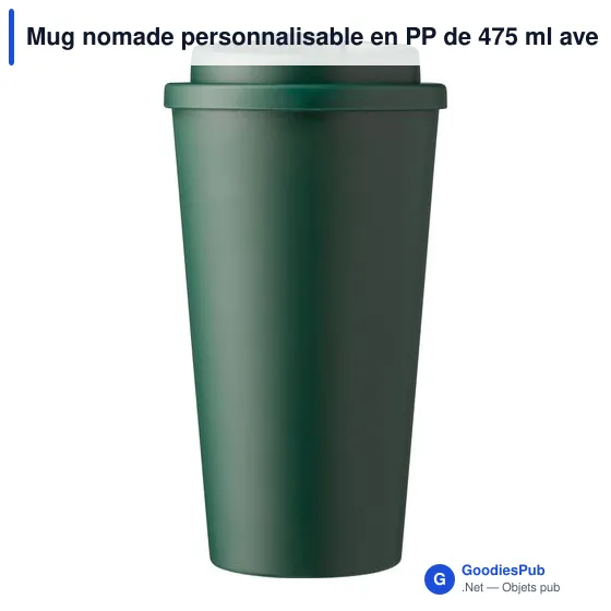 Mug nomade personnalisable en PP de 475 ml avec logo - Mackenzie - Image 10