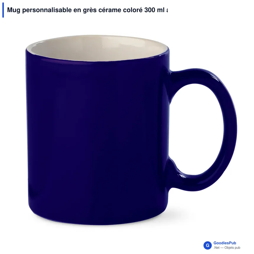 Mug personnalisable en grès cérame coloré 300 ml avec logo - Oslo Couleur - Image 4