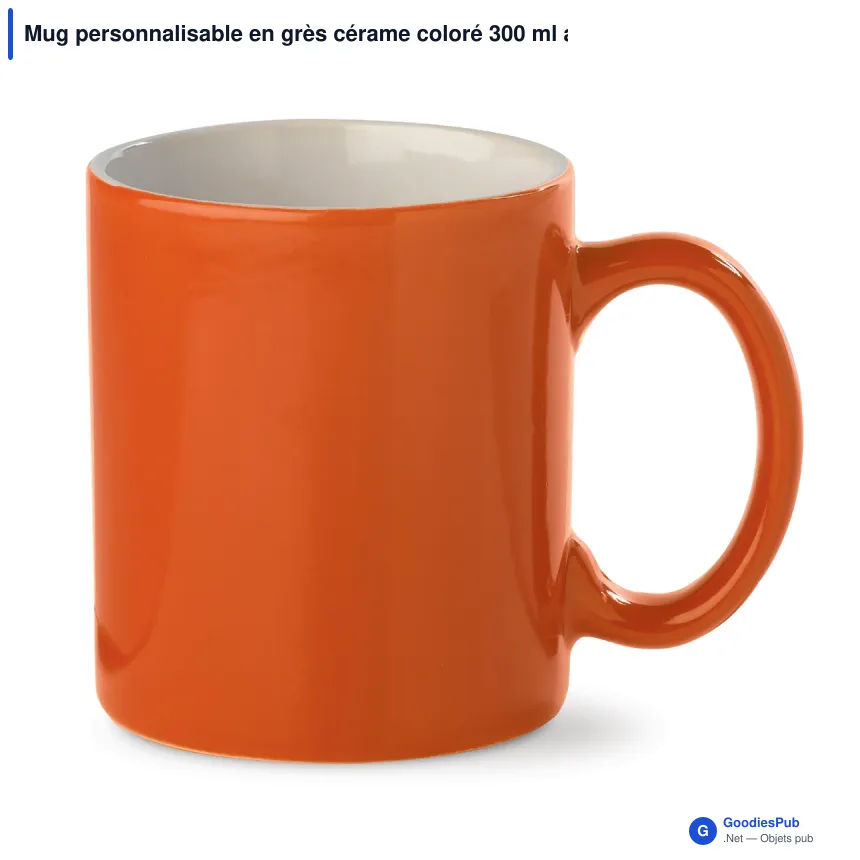 Mug personnalisable en grès cérame coloré 300 ml avec logo - Oslo Couleur - Image 5
