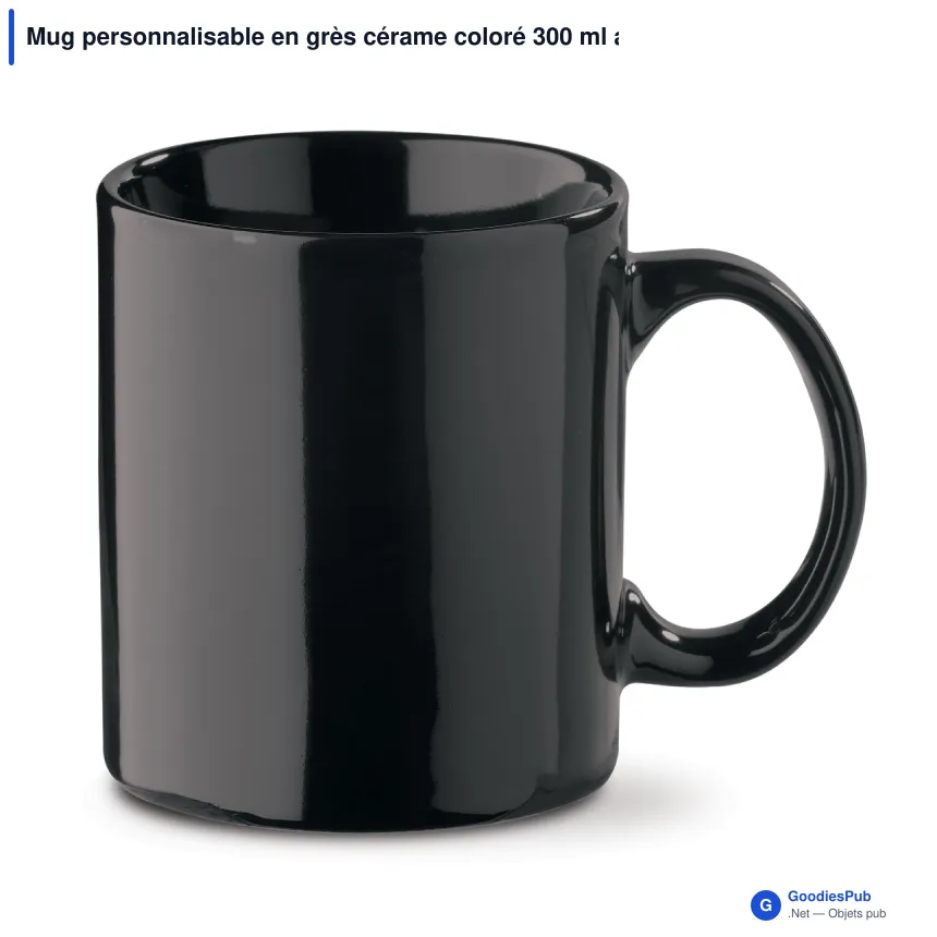 Mug personnalisable en grès cérame coloré 300 ml avec logo - Oslo Couleur - Image 6