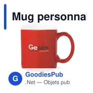 Mug personnalisable en grès cérame rouge 300 ml avec logo - Oslo - Miniature 1