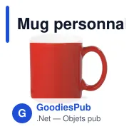Mug personnalisable en grès cérame rouge 300 ml avec logo - Oslo - Miniature 2