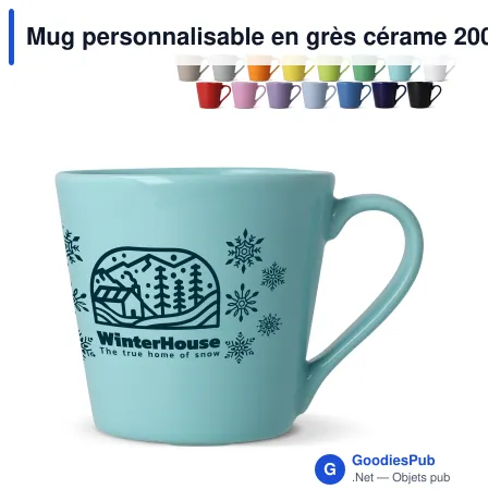 Mug personnalisable en grès cérame 200 ml avec logo - Sagaform Brazil