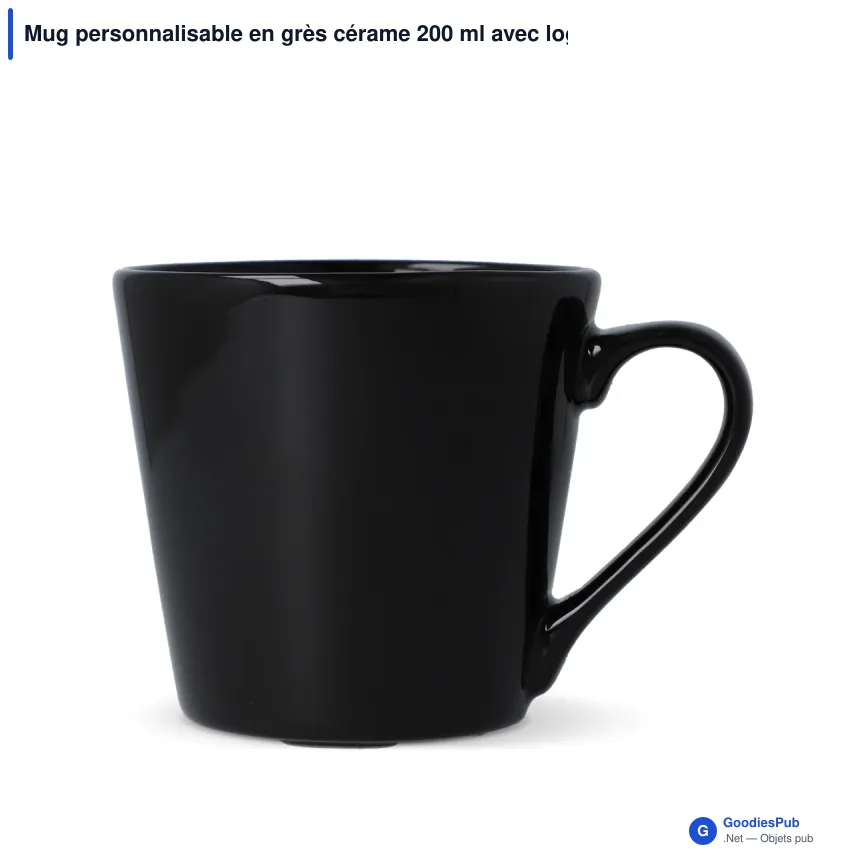 Mug personnalisable en grès cérame 200 ml avec logo - Sagaform Brazil - Image 2