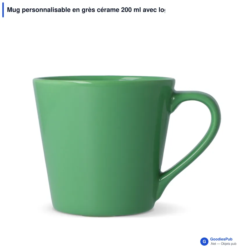 Mug personnalisable en grès cérame 200 ml avec logo - Sagaform Brazil - Image 3