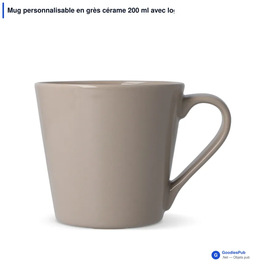 Mug personnalisable en grès cérame 200 ml avec logo - Sagaform Brazil - Image 5