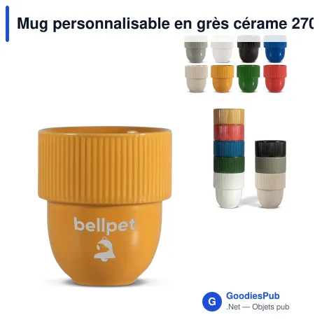 Mug personnalisable en grès cérame 270 ml avec logo - Sagaform Inka
