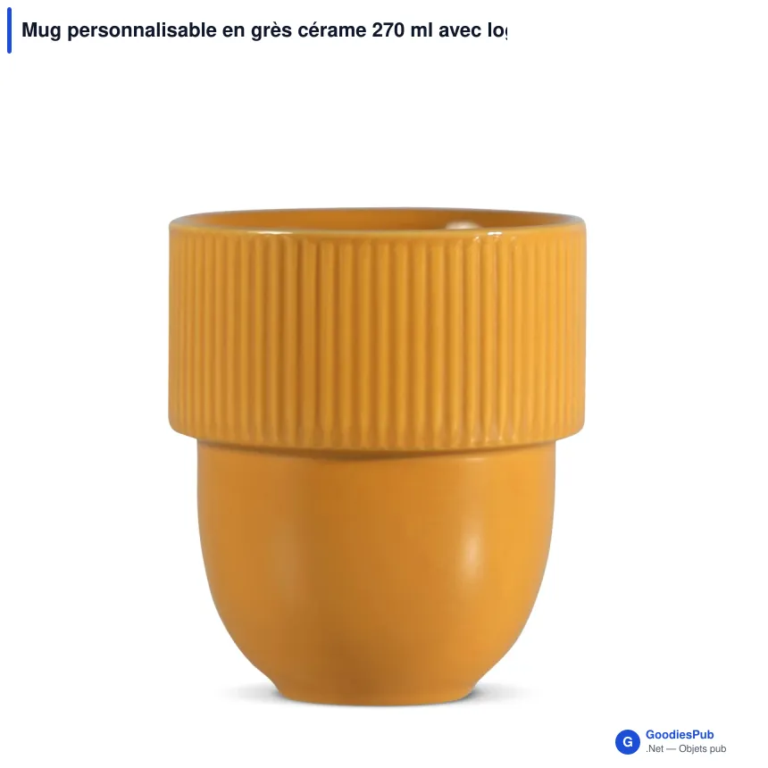 Mug personnalisable en grès cérame 270 ml avec logo - Sagaform Inka - Image 3